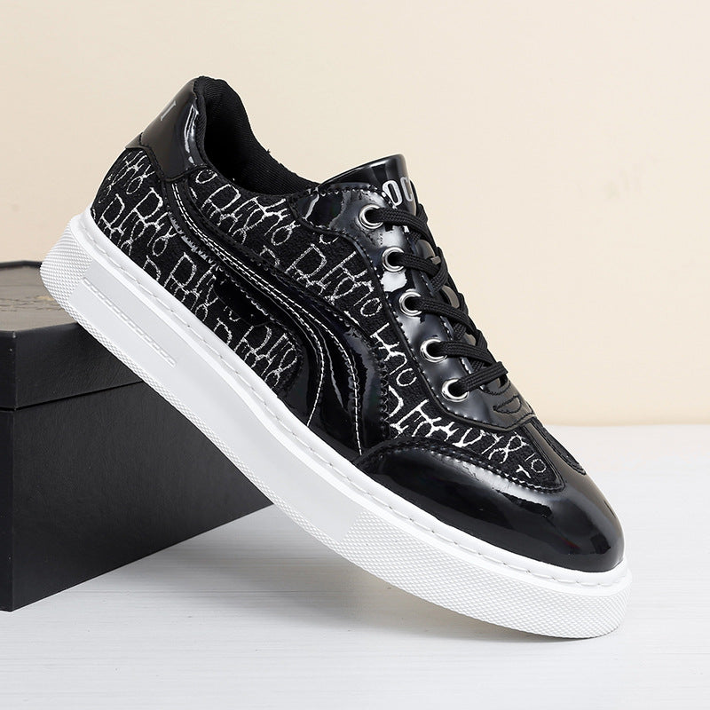 Damen Modische Sneaker mit Glanzoberfläche und grafischem Design R&B