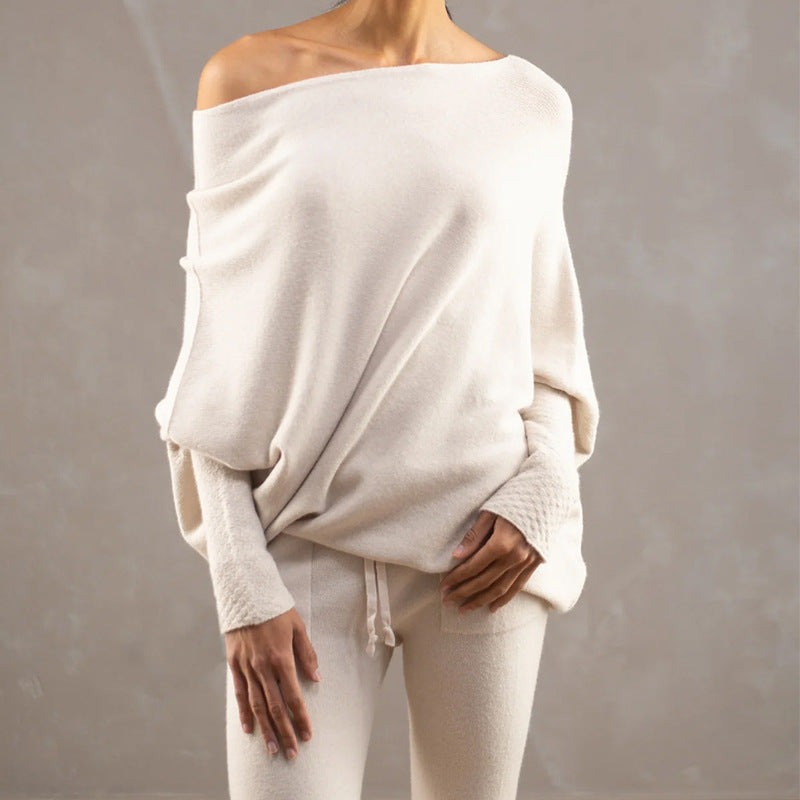 Damen Oversized Pullover mit weitem Schnitt und eleganten Details R&B