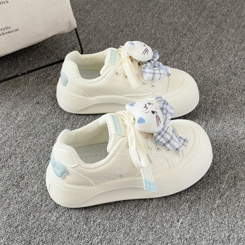 Damen Sportliche Sneaker mit verspieltem Katzenmotiv und weich gepolsterter Sohle R&B