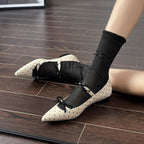 Damen Ballerinas mit elegantem Riemen und modischem Punkten-Design R&B