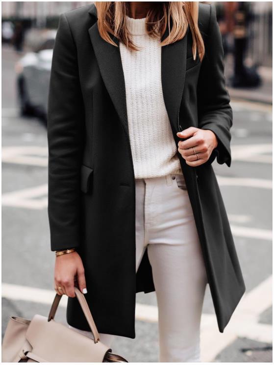 Damen eleganter taillierter Übergangsblazer