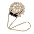 Damen handgefertigte Häkel-Handtasche mit Perlenschmuck R&B