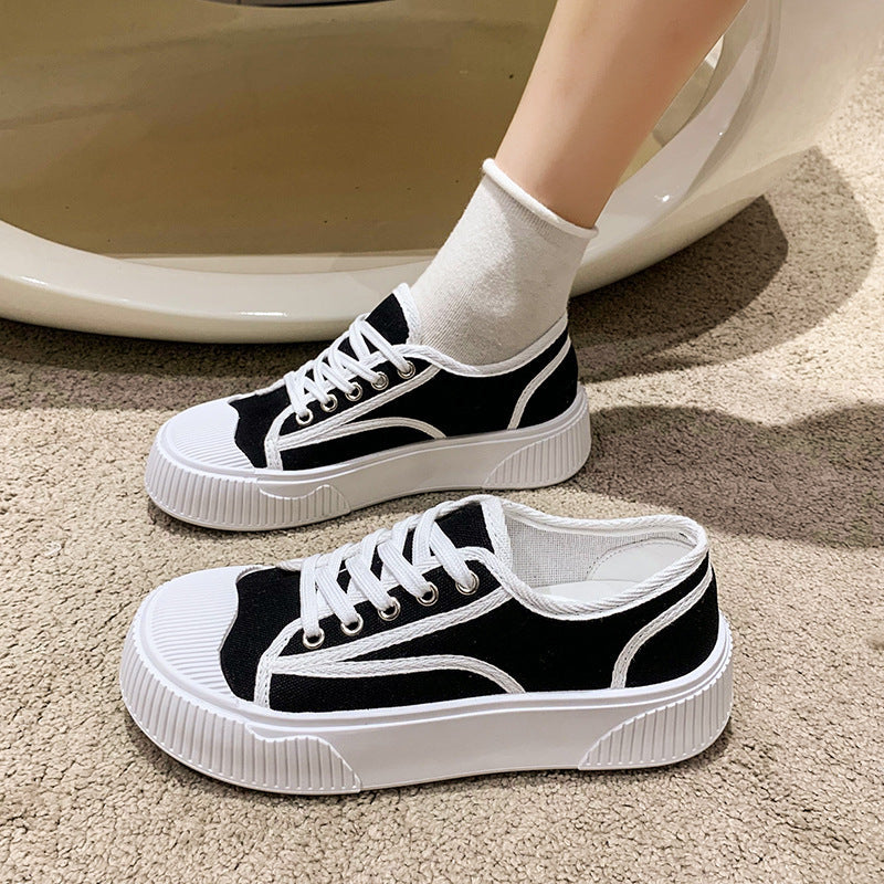 Damen Modische Sneakers mit erhöhtem Sohlenprofil und stylischem Design R&B