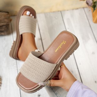 Damen Komfort-Sandalen mit modischem Gewebe-Riemen R&B