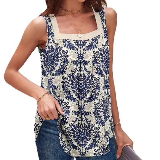 Damen Liege nfreies Top mit floralen Motiven Heidi-Mode