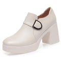 Damen Modische Chunky-High-Blockabsatzschuhe mit modernem Riemen