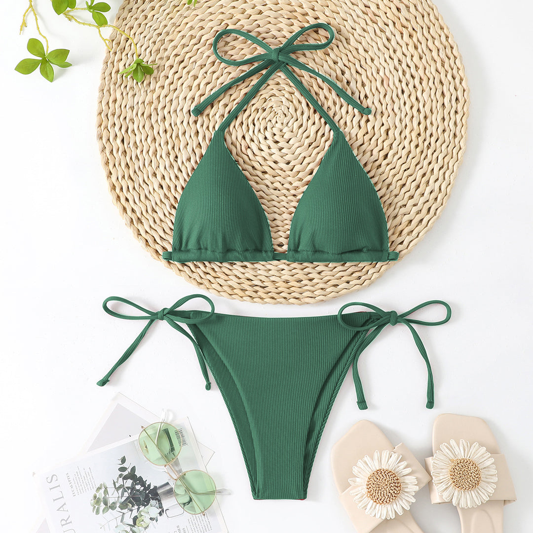 Damen Triangel-Bikini mit verstellbaren Schleifen R&B