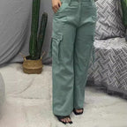 Damen Cargo-Hose mit weitem Schnitt und praktischen Taschen R&B