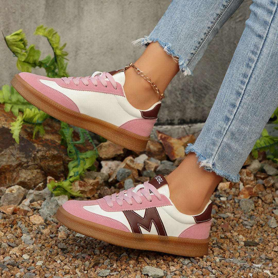 Damen Sneakers mit modischer Suede-Oberfläche und rutschfester Gummisohle R&B