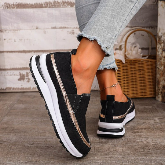 Damen Slip-On Sneakers mit modernem Design und stoßdämpfender Sohle R&B