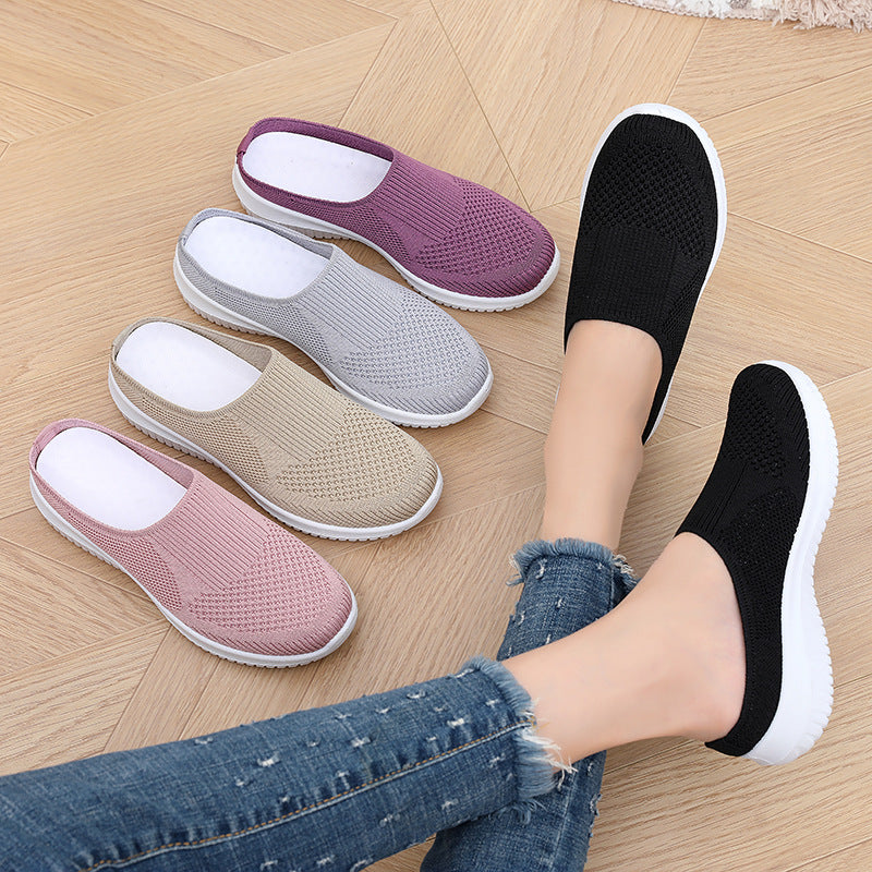 Damen bequeme und atmungsaktive Slip-On Sneaker R&B