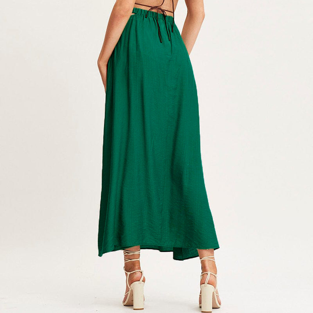 Damen Eleganter Maxirock mit fließendem Schnitt und seitlichem Schlitz R&B