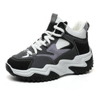 Damen sportliche High-Top Sneakers mit dämpfendem Sohlenprofil R&B