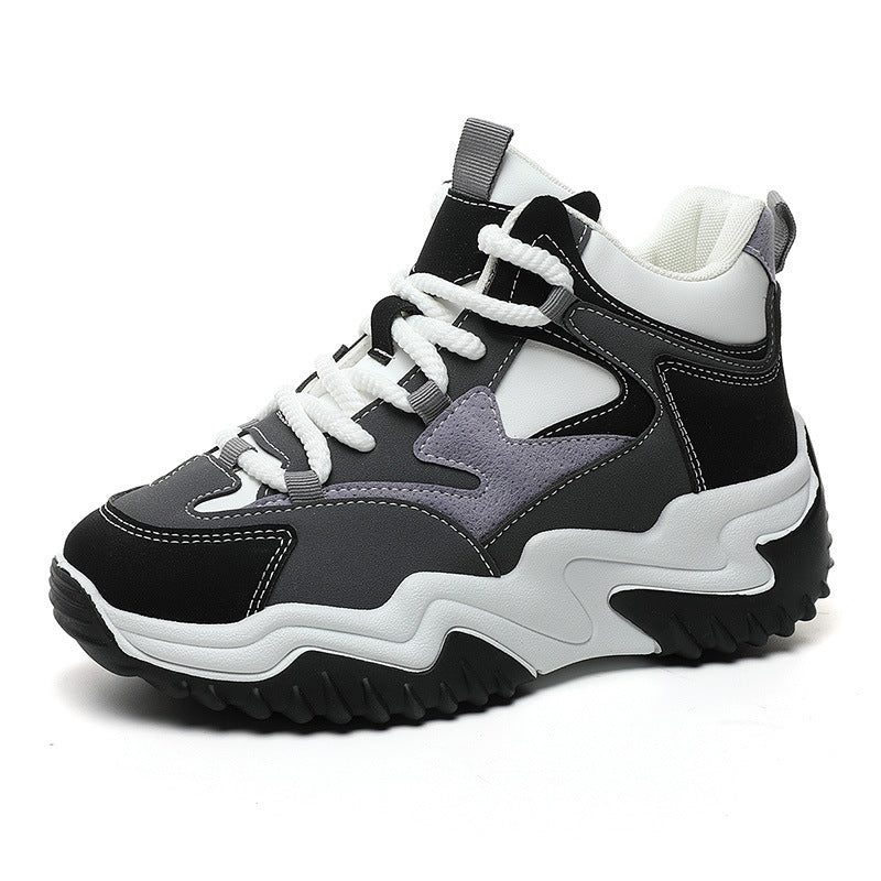 Damen sportliche High-Top Sneakers mit dämpfendem Sohlenprofil R&B