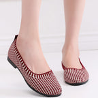 Damen Elegante Ballerinas aus atmungsaktivem Strickmaterial R&B