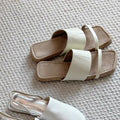 Damen elegante und komfortable Riemensandalen mit flachem Absatz R&B