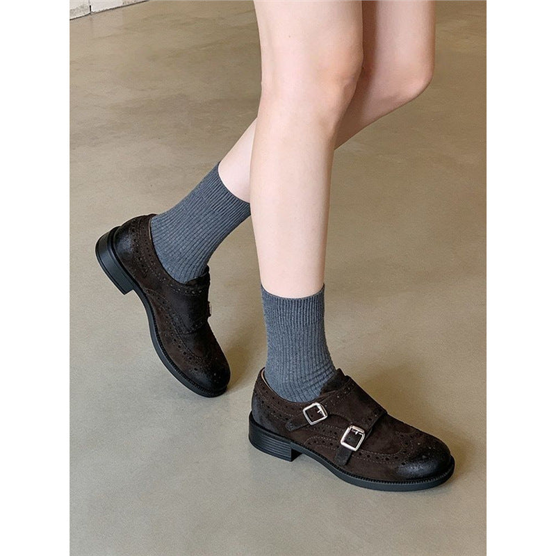 Damen elegante Brogues mit verstellbaren Riemen R&B