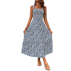 Damen Maxikleid mit schmeichelndem, elastischem Oberteil und floralen Druckdetails R&B