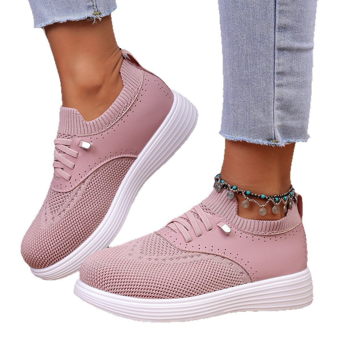 Damen Atmungsaktive Sneakers mit innovativem Strickdesign