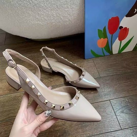 Damen Slingback-Pumps mit modischen Nieten R&B