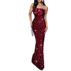 Damen Glamouröses Abendkleid mit funkelnden Pailletten R&B