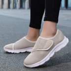 Damen Atmungsaktive Slip-On Freizeitschuhe mit verstellbarem Klettverschluss