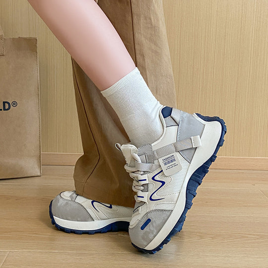 Damen Sportliche Sneakers mit atmungsaktiver Oberflächenstruktur und flexiblem Sohlenprofil R&B