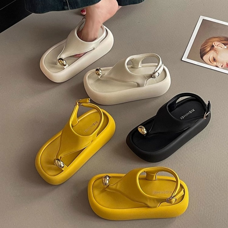 Damen modische Sling-Sandalen mit flexibler Sohle und elegantem Riemchen R&B
