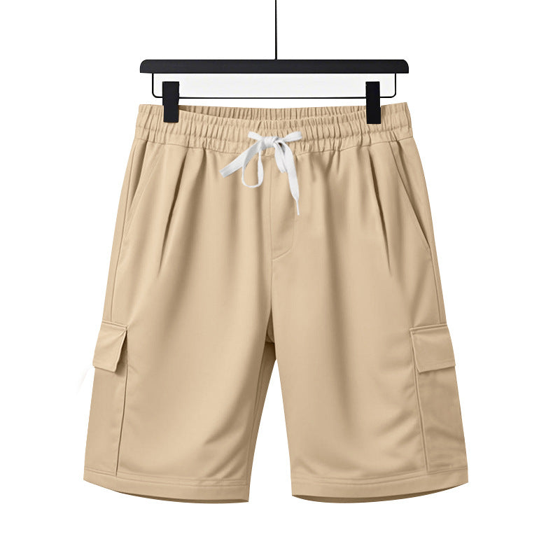 Herren nan elastische Cargo-Bermuda mit Kordelzug und Mehrfachtaschen R&B