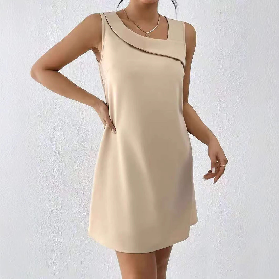 Damen Elegantes Etuikleid mit asymmetrischem Schnitt R&B