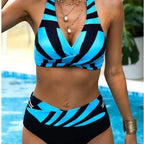 Damen Hochgeschnittener Bikini mit modischem Wickeldesign R&B