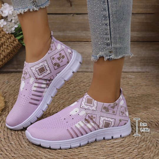 Damen moderne Slip-On Sneakers mit atmungsaktivem Stretch-Obermaterial R&B