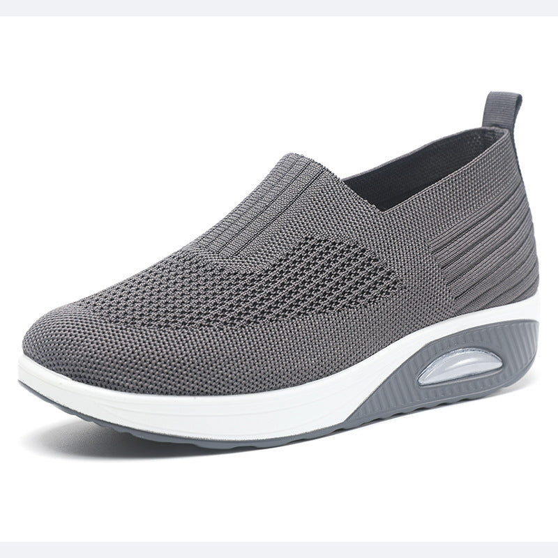 Damen leichtgewichtige Slip-On Sneakers mit atmungsaktiver Mesh-Oberfläche R&B