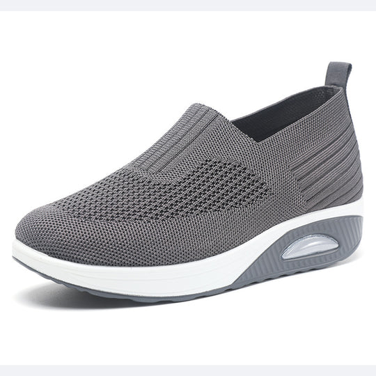 Damen leichtgewichtige Slip-On Sneakers mit atmungsaktiver Mesh-Oberfläche R&B