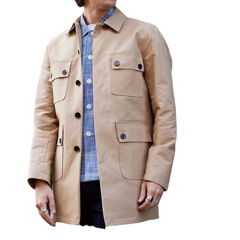 Herren elegante Jacke mit praktischen aufgesetzten Taschen