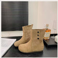 Damen Stylische Stiefeletten mit modischen Knopfdetails R&B