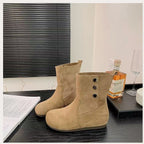 Damen Stylische Stiefeletten mit modischen Knopfdetails R&B