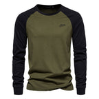 Herren Langarmshirt mit markantem Raglan-Design