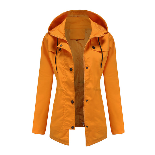 Damen wetterfeste Freizeitjacke mit verstellbarer Kapuze R&B