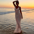 Damen eleganter Häkel-Strandwidder R&B
