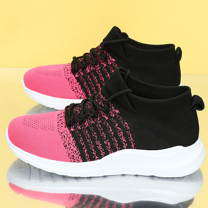 Damen Sportliche Stricksneaker mit elastischem Schaft und rutschfester Sohle