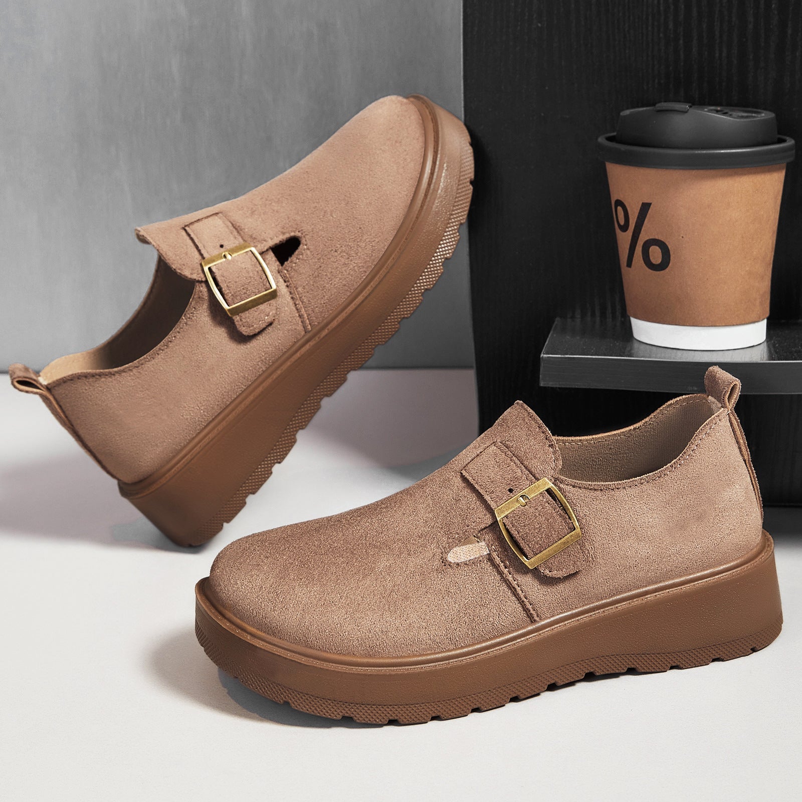 Damen Komfortable und elegante Slipper mit Schnallenverschluss R&B