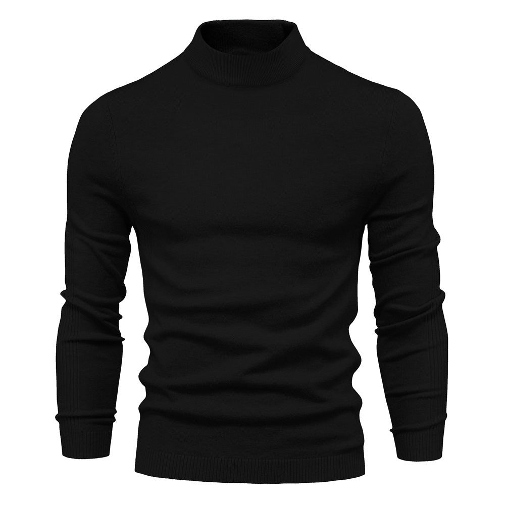 Herren stilvoller Rollkragenpullover aus weicher Merinowolle R&B