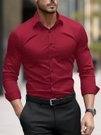 Herren Slim-Fit Langarmhemd mit modernem Schnitt und eleganten Akzenten R&B