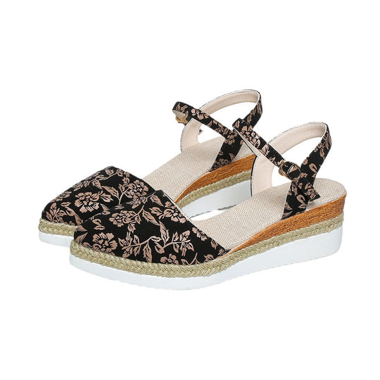 Damen Espadrilles mit raffiniertem Blumendruck R&B