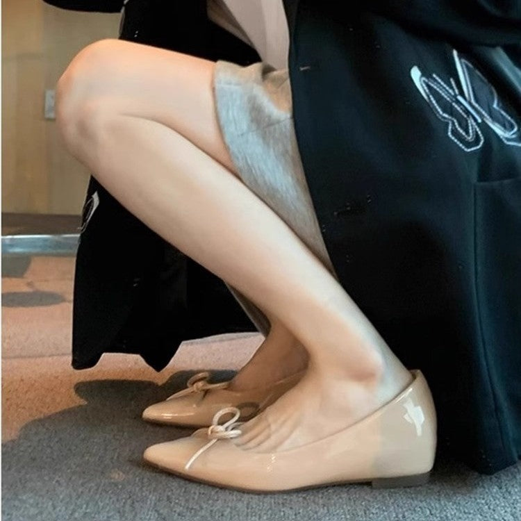 Damen elegante Ballerinas mit stilvoller Schleifenverzierung R&B