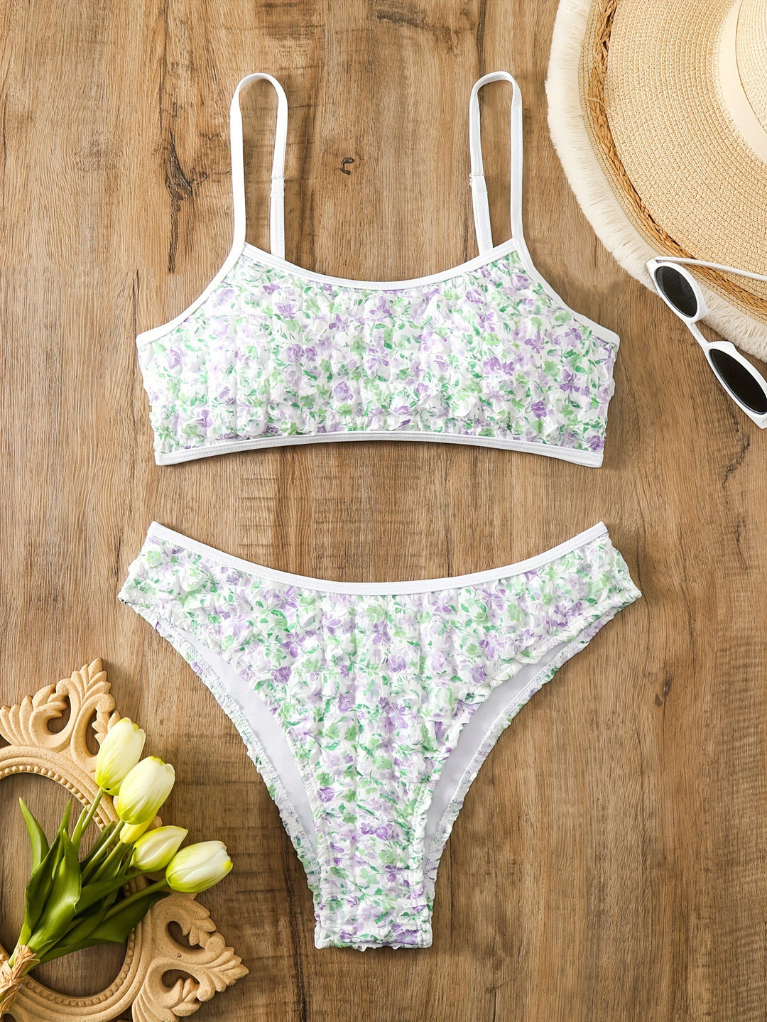 Damen Bikini-Set mit elegantem Blumendesign R&B
