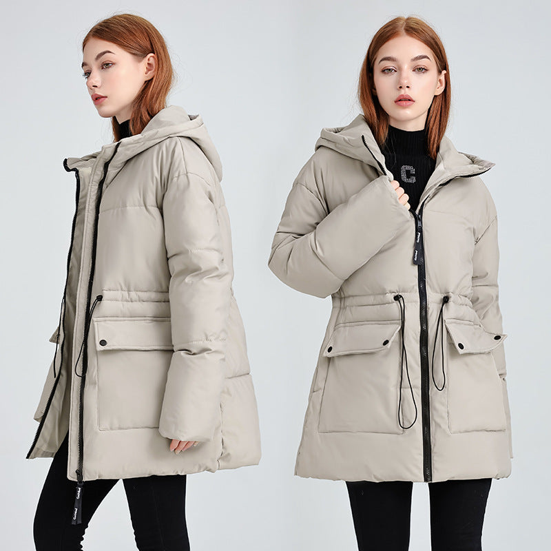 Damen isolierte Parkajacke mit verstellbarem Taillenzug und praktischen Taschen R&B