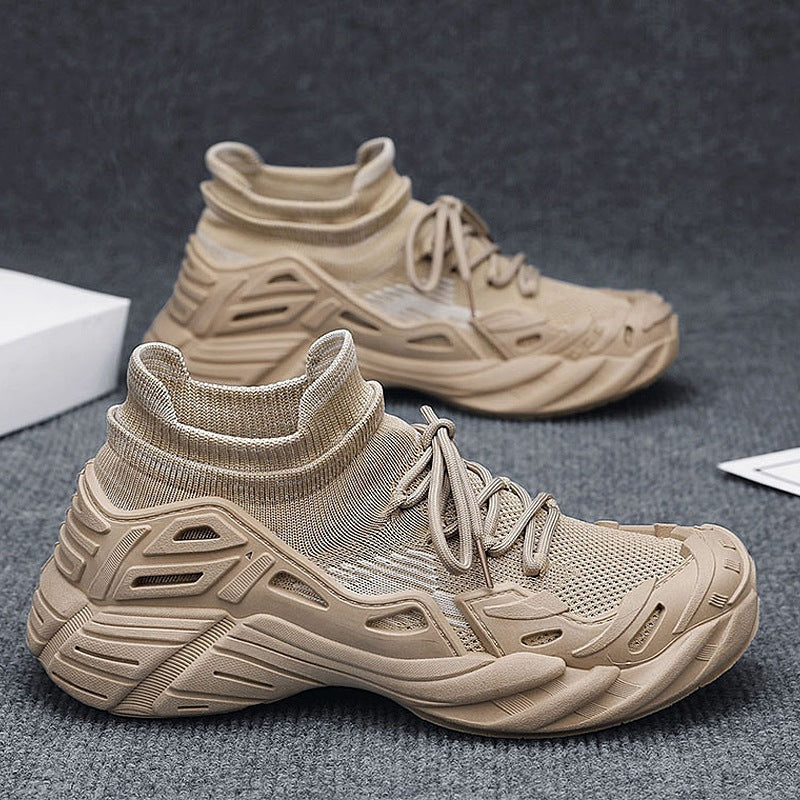 Damen Sportliche Sneakers mit atmungsaktiver Strick-Oberfläche und rutschfester Laufsohle
