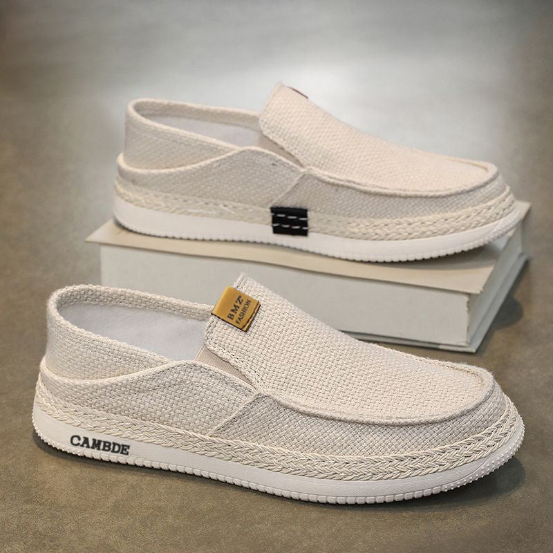 Damen Bequeme Slip-On Freizeitschuhe mit Strohborten und atmungsaktivem Obermaterial R&B